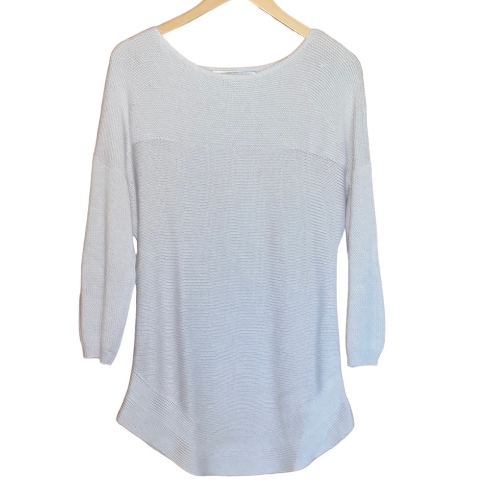 •CROFT & BARROW•TAN 3/4 SLEEVE KNIT LIGHTWEIGHT SWEATER SIZE PETITE SMALL
